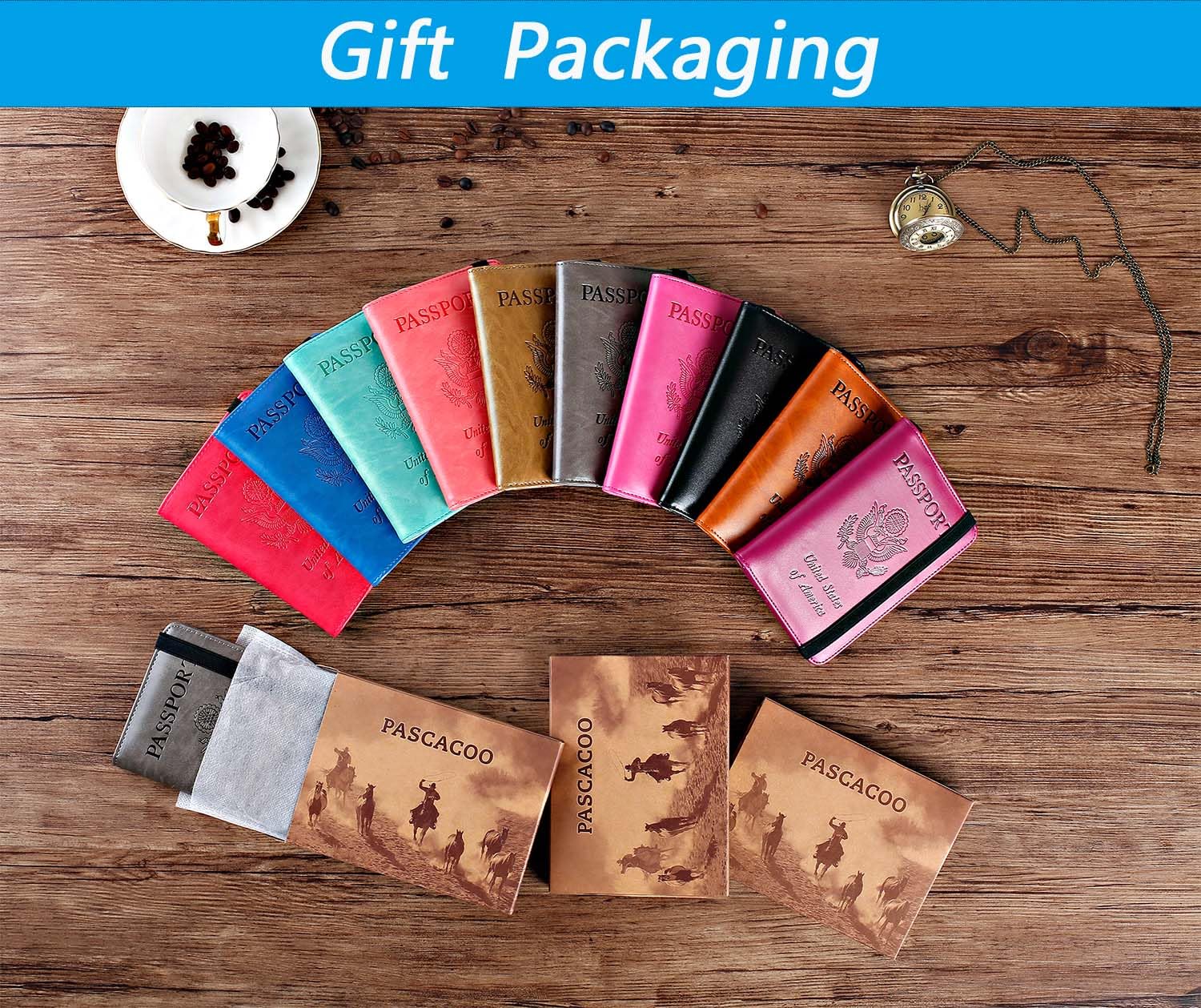 Airtag Passport Holder Cover Wallet Travel Essentials RFID Blocking Leather Card Case International Must Haves Travel Accessories for Women Men(119#Grey)