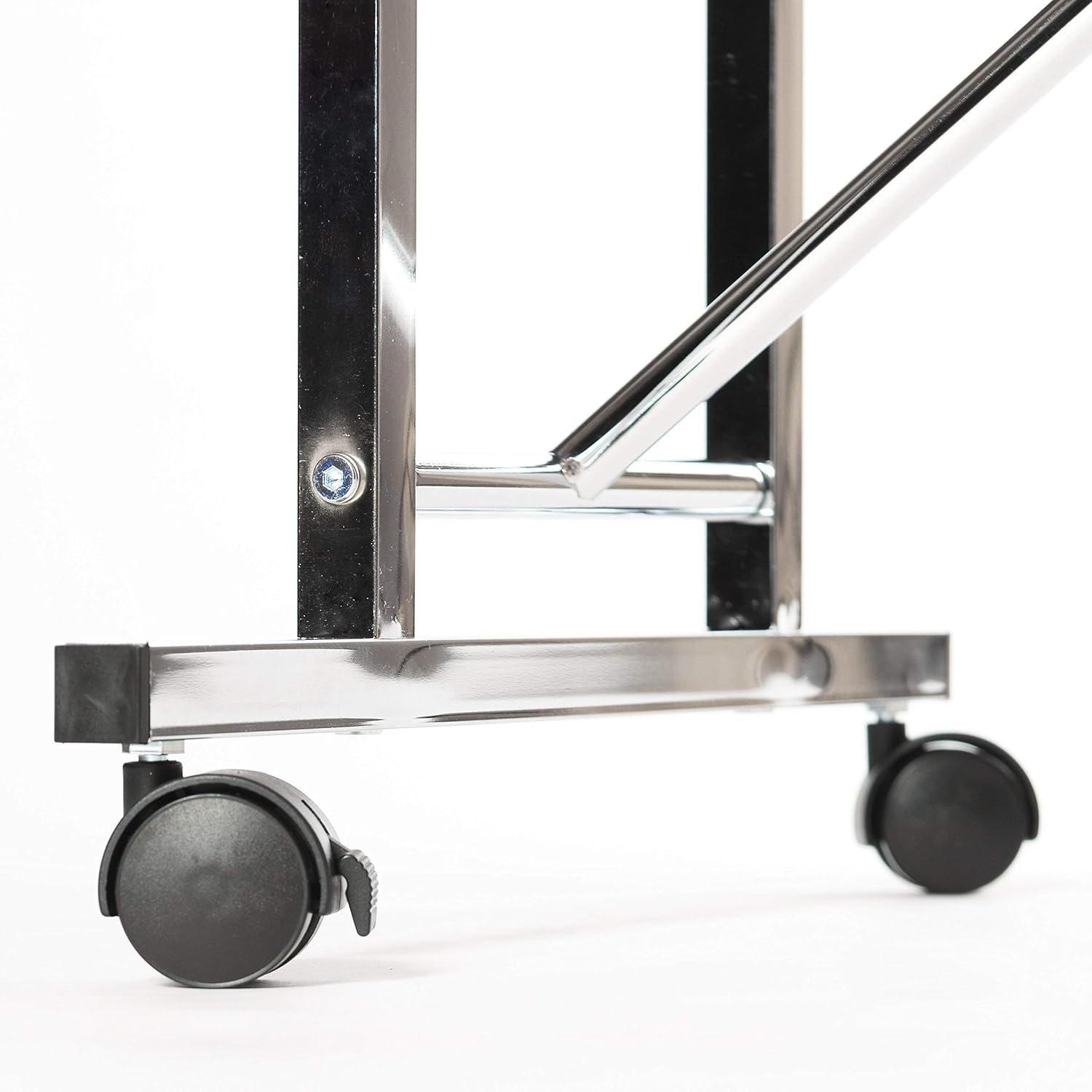 Folding Clothes Rail, Strong & Lightweight, Commercial Quality - Easy to Fold from Pristine®, Silver, 89cm x 173cm - Image 5