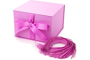 Hallmark Medium Gift Box with Lid and Shredded Paper Fill (Light Pink 7 inch Box) for Anniversaries, Bridal Showers, Bachelorette, Bridesmaids Gifts, Valentine's Day, All Occasion