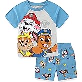 Paw Patrol Nickelodeon Boys Short Sleeve T-Shirt and French Terry Shorts Set for Toddler and Big Kids