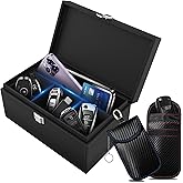 ocuvaep Faraday Box with Faraday Bags for Car Keys, Faraday Key Fob Protector, Faraday Cage Key Fob Signal Blocker, Signal Blocking Box for Car Keys Phones (Extra-Large[2 Phones+6 Keys])