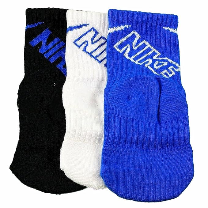NIKE Toddler / Kids' Graphic Crew Socks 3Pack Royal Blue