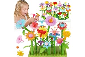 IQKidz 3-6 Years Old Toddler Toys - Flower Garden Building Toy with Insect Pegs, Educational Activity Gifts for Girls Preschool-Kindergarten, 153Pcs STEM Stacking Pretend Play Set