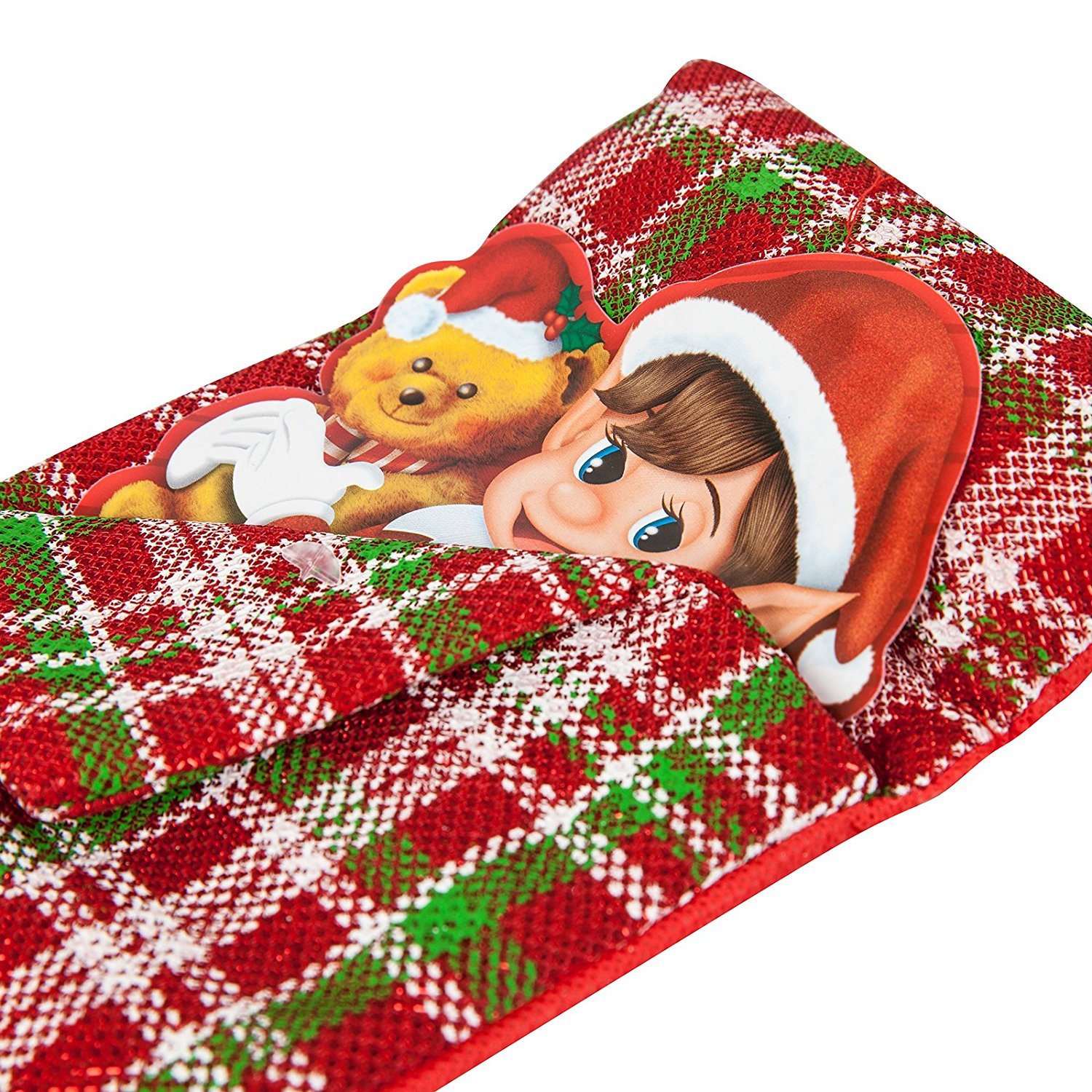 Multi Coloured Elf sleeping bag with Pillow Christmas Accessory