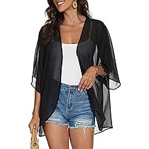 BelleLovin Womens Sexy Sheer Long Sleeve Cardigan See