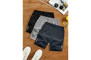 3PCS Boys' Casual Sports Shorts, Multi-Pack for Daily Wear and Outdoor Activities