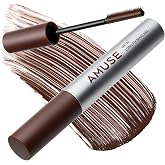 AMUSE SEOUL Long Fix Metal Mascara (02 BROWN) | Tubing Mascara, 2 in 1 Metal Comb Iron Wand, Smudge Proof, Clump Free, Flake Proof, Curling, Superproof, Vegan, Korean Makeup