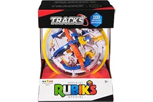 RUBIK'S Rubik’s Cube, Rubik’s Tracks 100 3D Gravity Maze & 3D Puzzle Game with 100 Obstacles, STEM Toy Problem-Solving Brain Teaser, Fidget Toy, Sensory Puzzle, Stocking Stuffers for Ages 8 & Up