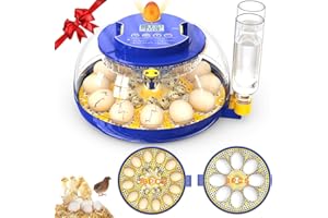 AsFrost Incubators for Hatching Eggs, 2025 Upgrade Chicken Egg Incubator with Precise Humidity & Temperature Control, Automatic Egg Turning, 8~40 Eggs Incubator for Chicken, Ducks, Goose, Quail -Blue