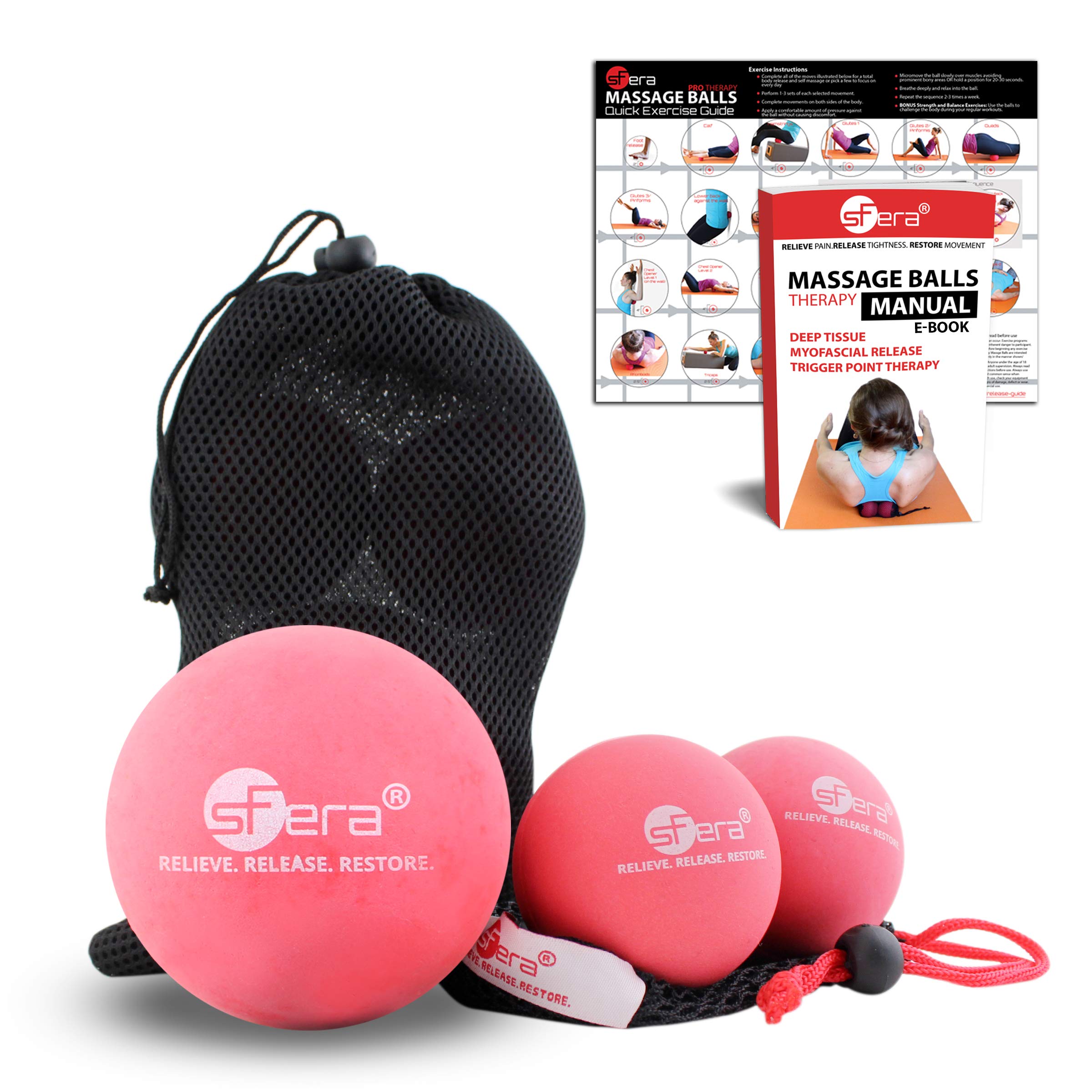 sFera Yoga Massage Ball Set, Deep Tissue Massage, Trigger Point and