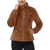 Pioneer Camp Women's Fuzzy Fleece Jacket Lightweight Full Zip Up Warm Soft Fleece Coat for Spring Fall Winter