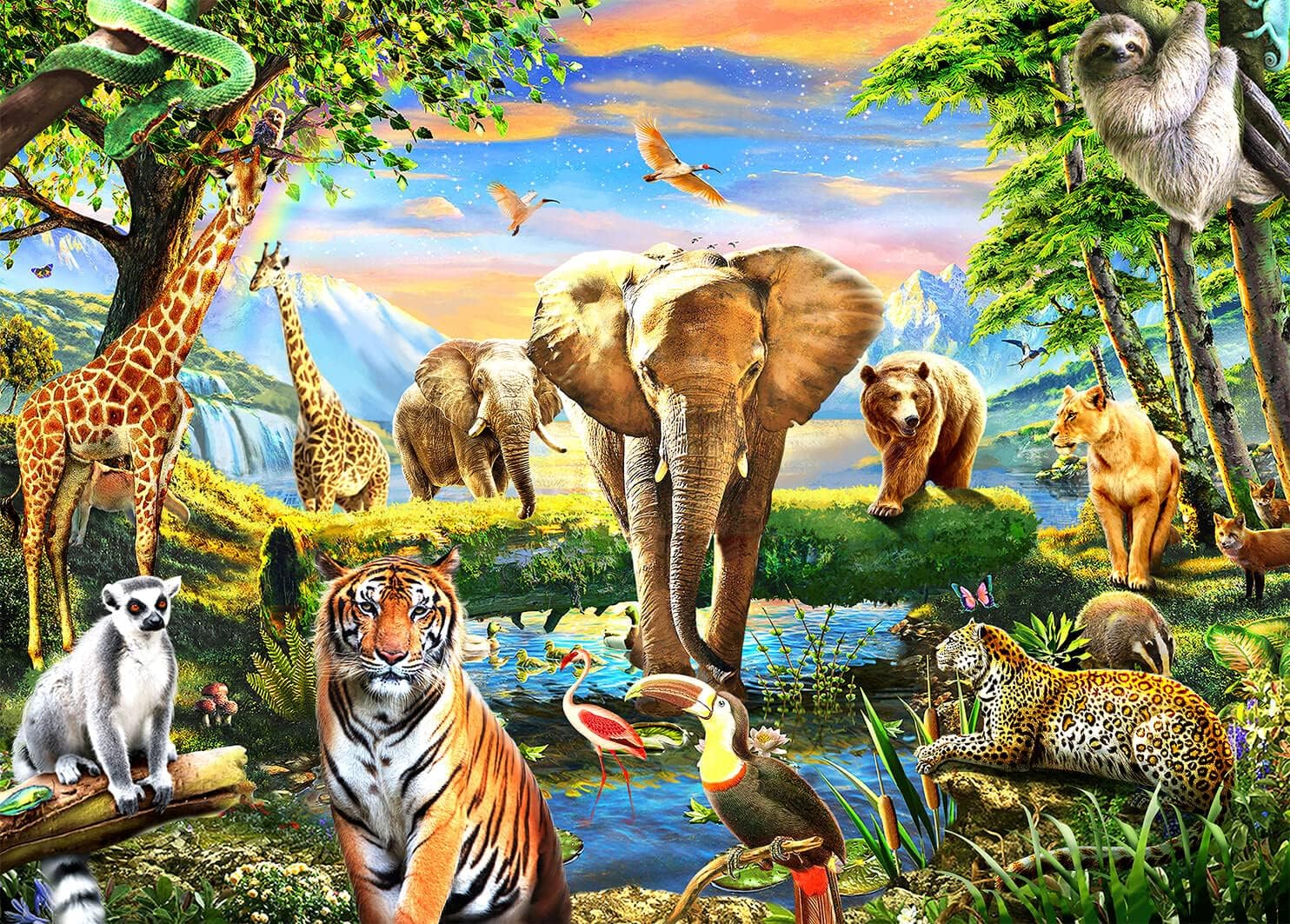 Jigsaw Puzzles 1000 Pieces for Adults puzzles for adults 1000 Piece Puzzle Educational Games-Safari Animal World — image 1