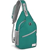 ZOMAKE Sling Bag,Small Crossbody Sling Backpack,Water Resistant Shoulder Daypack for Travel,Anti Thief Chest Bag for Hiking(Army Green(New))