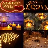 Jialine 24Pack Battery Tealights Flameless Led Candles 200h Warm Yellow view 6
