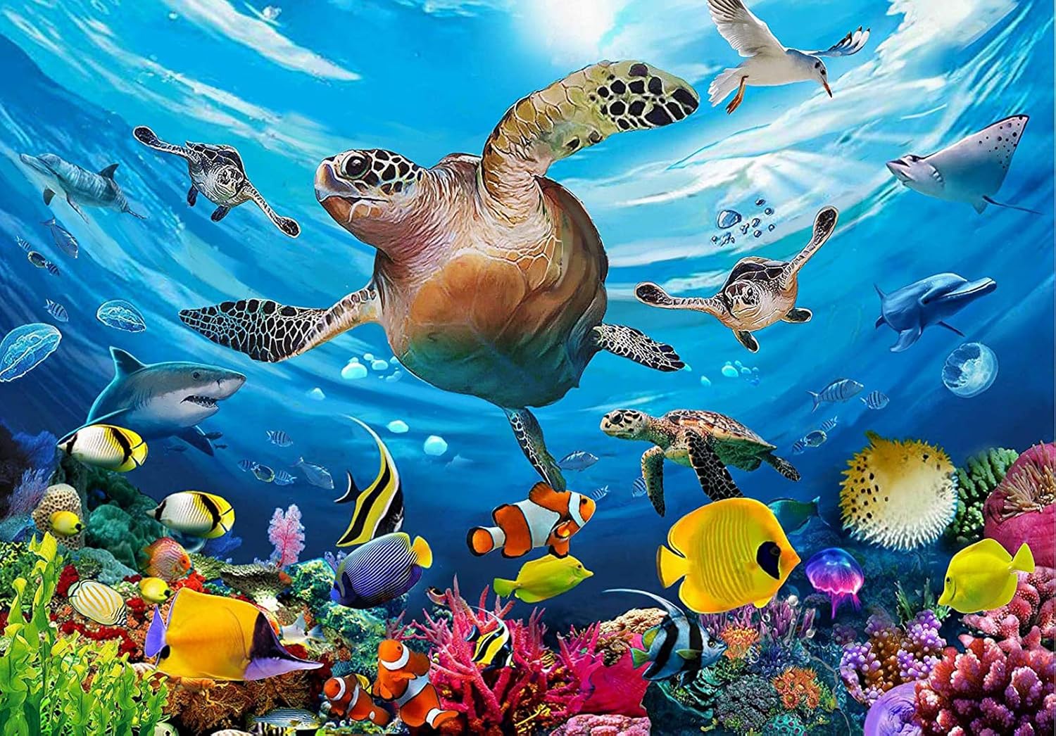 100 Piece Jigsaw Puzzles for Kids Age 48, Turtle Puzzle