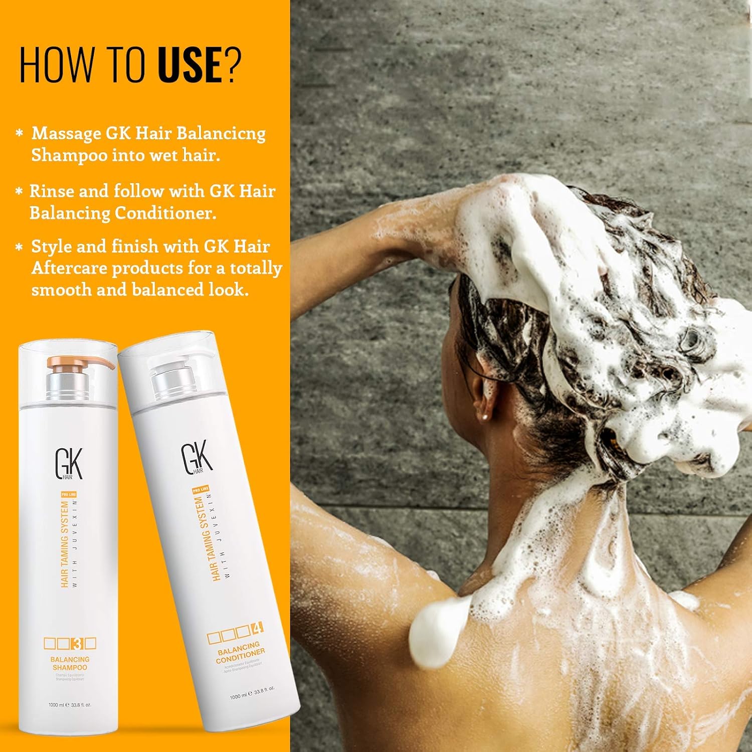 GK HAIR Balancing Shampoo and Conditioner Set for Oily Hair Clarifying & Refreshing Formula with Gentle Fragrance - Image 4
