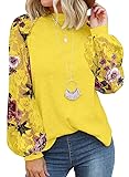MIHOLL Women’s Long Sleeve Tops Lace Casual Loose