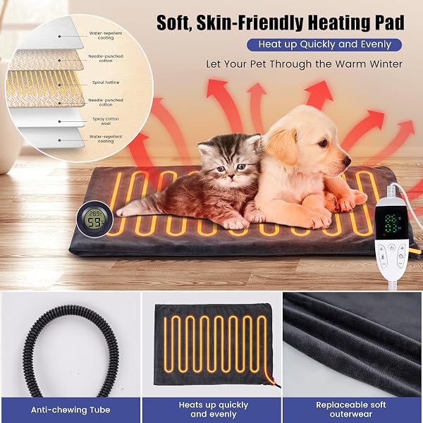 PUPPY INCUBATOR WITH HEATING AND OXYGENATOR, INCUBATOR FOR PUPPIES, KITTEN INCUBATOR, DOG INCUBATOR FOR PUPPIES, PUPPY WHELPING SUPPLIES WITH PUPPY BED MAT, TEMPERATURE AND HUMIDITY DETECTION
