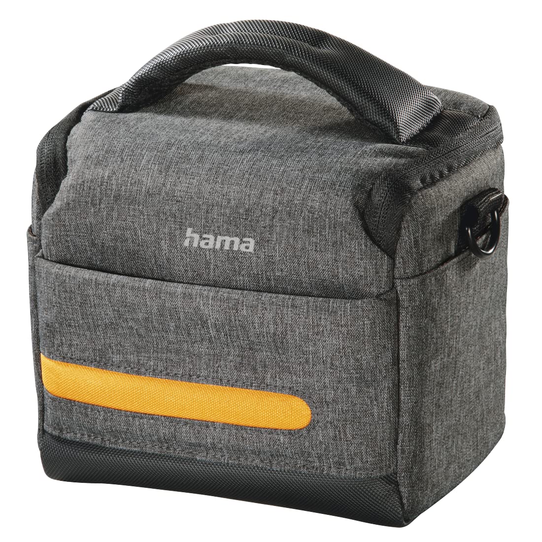 Hama "Terra Camera Bag Made of Recycled Polyester (Photo Bag for Digital Cameras 15.5 x 10 x 13 cm, for Hanging as Shoulder Bag, Belt Loop for Bum Bag, Variable Inner Dividers) Grey