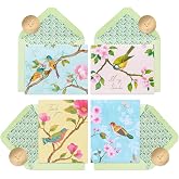 Papyrus 20-Count All Occasion Blank Keepsake Stationery, Blossom Branch Bird