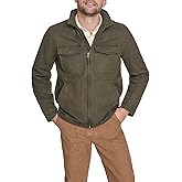 Levi's Men's Stand Collar Cotton Military Jacket With Hidden Hood
