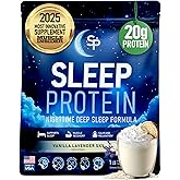 SleepProtein™ Nighttime Casein Recovery Shake – 20g Slow-Release Protein for Overnight Muscle Repair & Deep Sleep Support – Melatonin-Free, GLP-1 Friendly, with Magnesium, GABA, Theanine & Tryptophan