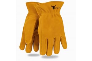 G & F PRODUCTS JustForKids Synthetic Leather Kids Garden Gloves Grey, 4-6 Years Old, Durable, Breathable, Non-Slip, Adjustable Safety Cuff, Child-Sized Work Gloves for Planting, Digging, Weeding, Outdoor Play, DIY