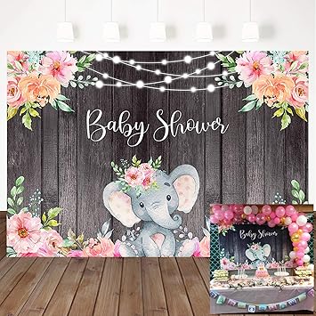 pink baby shower backdrop