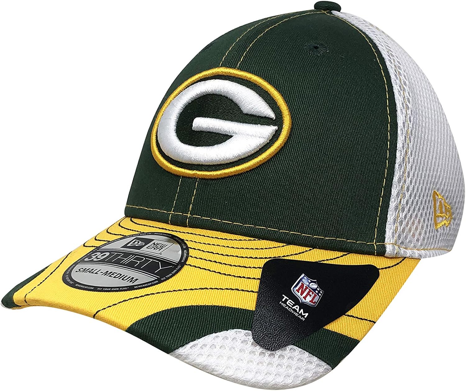 Amazon Com New Era Green Bay Packers 39thirty Flex Fit Hat Nfl Football Curve Bill Baseball Cap Clothing