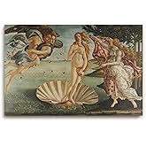 Birth of Venus Canvas Prints - Wrapped Gallery Canvas Wall Art - Classical Renaissance Decor for Living Room, Bedroom, Office - Vintage Masterpiece Artwork for Apartment and Home Decor 16''x24''