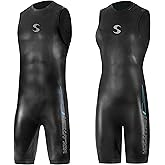 Synergy Triathlon Wetsuit 3/2mm - Volution Sleeveless Quick John Smoothskin Neoprene for Open Water Swimming