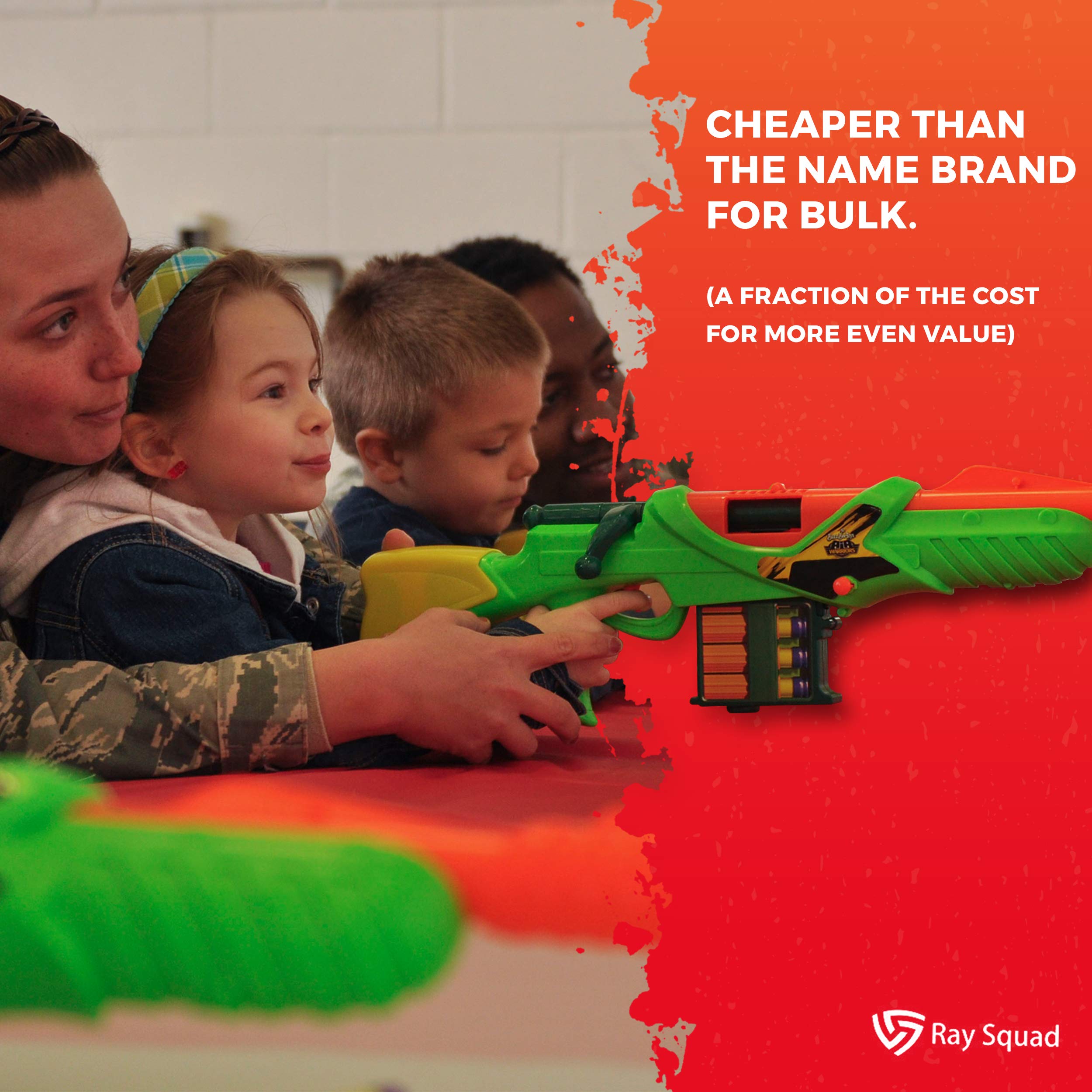 Red 300-Pieces Set, Ultimate Nerf Foam Toy Darts By Raytheon Toys, Premium Refill Bullets For N-Strike Guns, Universal Mega Pack, Firm and Safe Nerf Accessories Amazing Precision Control