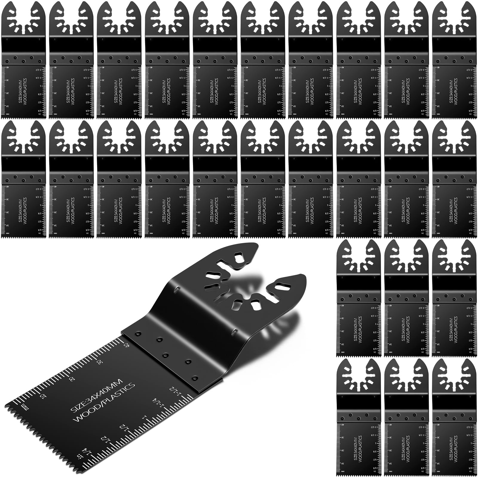 Photo 1 of 100Pcs Multitool Blades Set – Oscillating Saw Blades and Multi Tool Blades for Wood&Soft Metal with Quick Release Interface,Fits DeWalt,Milwaukee,Makita,Dremel,Ryobi,Craftsman,Fein,Bosch OIS and More