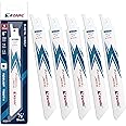 EZARC Reciprocating Saw Blade Bi-Metal Cobalt Sabre Saw Blades for Metal Cutting 6-Inch 14TPI R622PM (5-Pack)