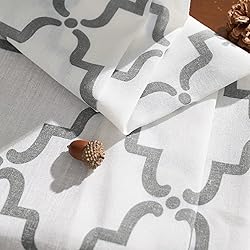 jinchan Linen Valance Curtain for Windows 16 Inch