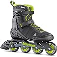Rollerblade Zetrablade Elite Men's Adult Fitness Inline Skate, Black and Lime, Performance Inline Skates