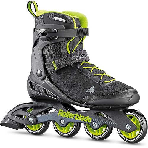 Rollerblade Zetrablade Elite Men's Adult Fitness Inline Skate, Black and Lime, Performance Inline Skates