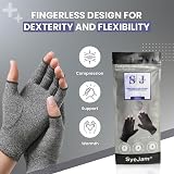 SyeJam Arthritis Gloves Fingerless Grey Medium 1 Pair view 2