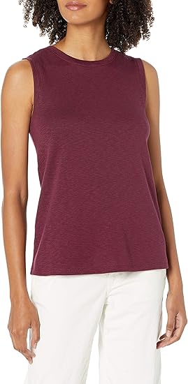 Amazon Daily Ritual シャツ Cotton Modal Stretch Slub Muscle Sleeve Swing Tunic レディース イチジク X Large ワンピース チュニック 通販