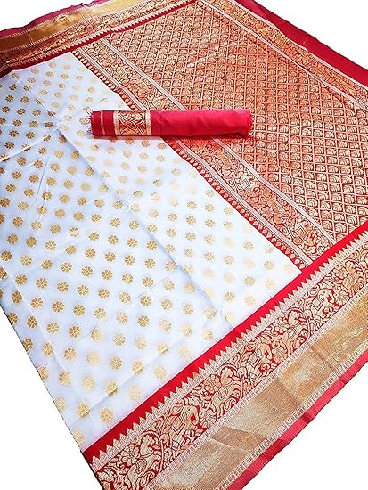 Women's Kanchipuram Soft Silk Saree With Blouse (TP_Jacquard)
