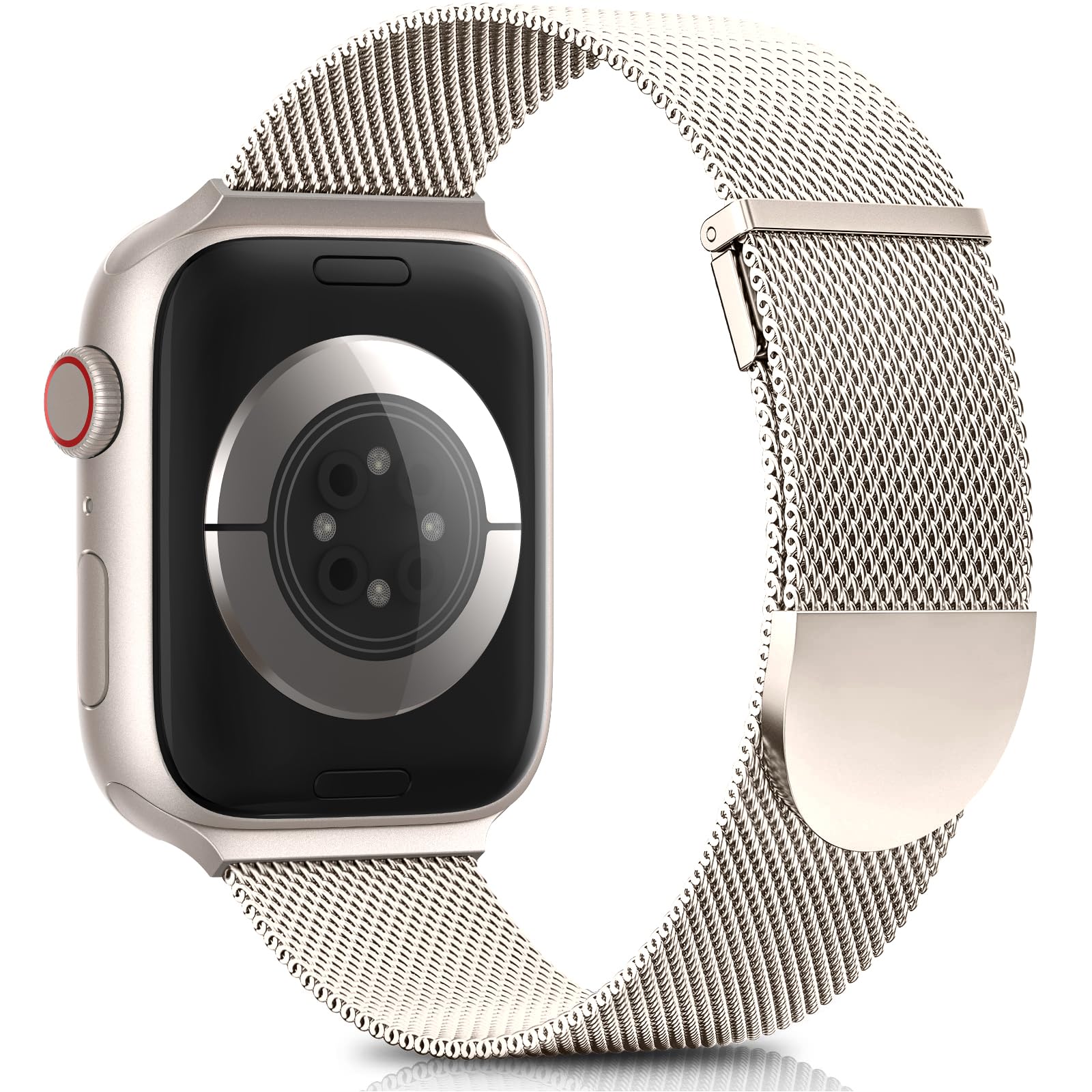 Higgs Strap Compatible with Apple Watch Straps 42mm 46mm 45mm 44mm 41mm 40mm 38mm 49mm for Women Men, Dual Magnetic Adjustable Metal Band for iWatch Series 11 10 9 8 7 6 5 4 SE Ultra 3 2 1