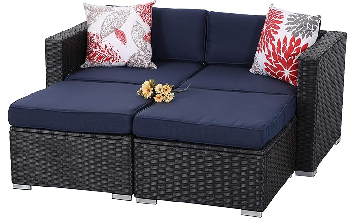 Amazon Com Phi Villa 4 Piece Patio Furniture Daybed Set Outdoor