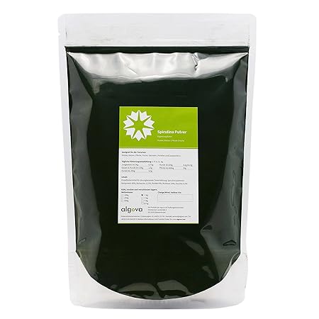 algova Spirulina Pulver Futter-Zusatz Hund Katze Pferd Garnelen