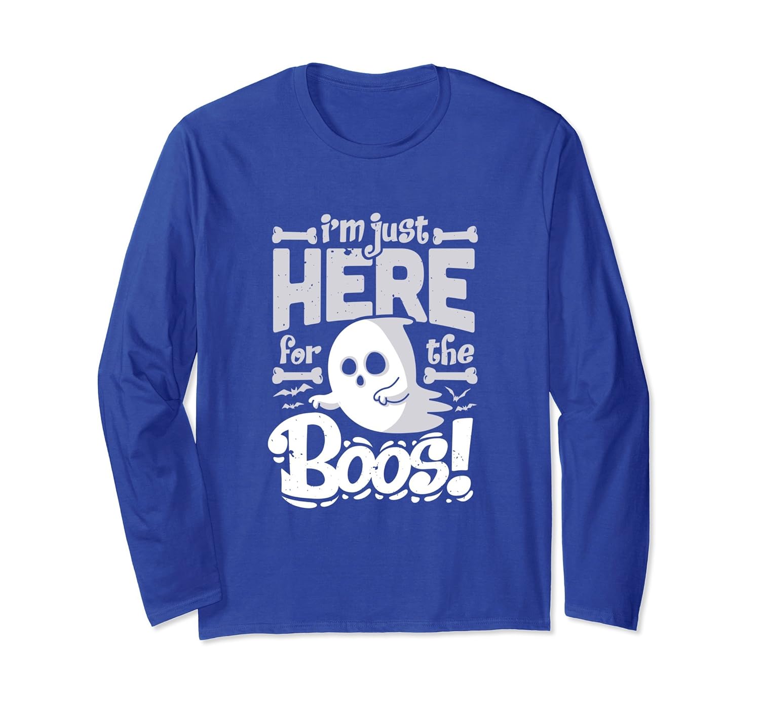 Im Just Here for the Boos Funny Halloween Long Sleeve Shirt-ANZ