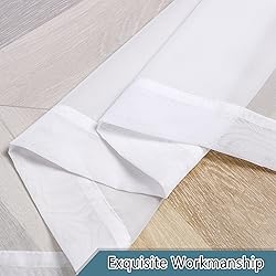 Lecloud Window Treatment Sheer Curtains 120 Inches