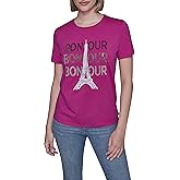 Karl Lagerfeld Womens Short Sleeve Soft Everyday Logo T-Shirt