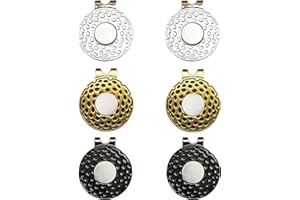 ESHAN Magnetic Golf Hat Clips 4 6 or 8 PCS Ball Marker Holders for Golf Gloves Hats Bags Caps Visor Belt (Black, Bronze)