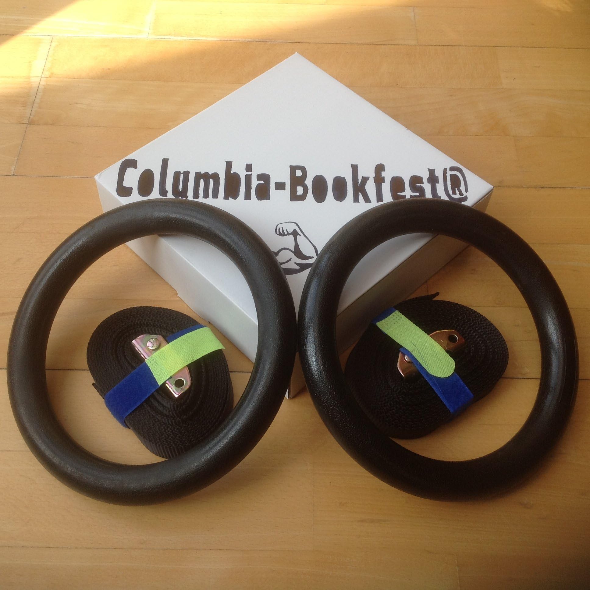 Olympus Gymnastic Rings For Crossfit Bodyweight Excercising, Suspension Training - Taking your body to a new level of strength & endurance. Part of the Columbia-Bookfest® PowerCords products.