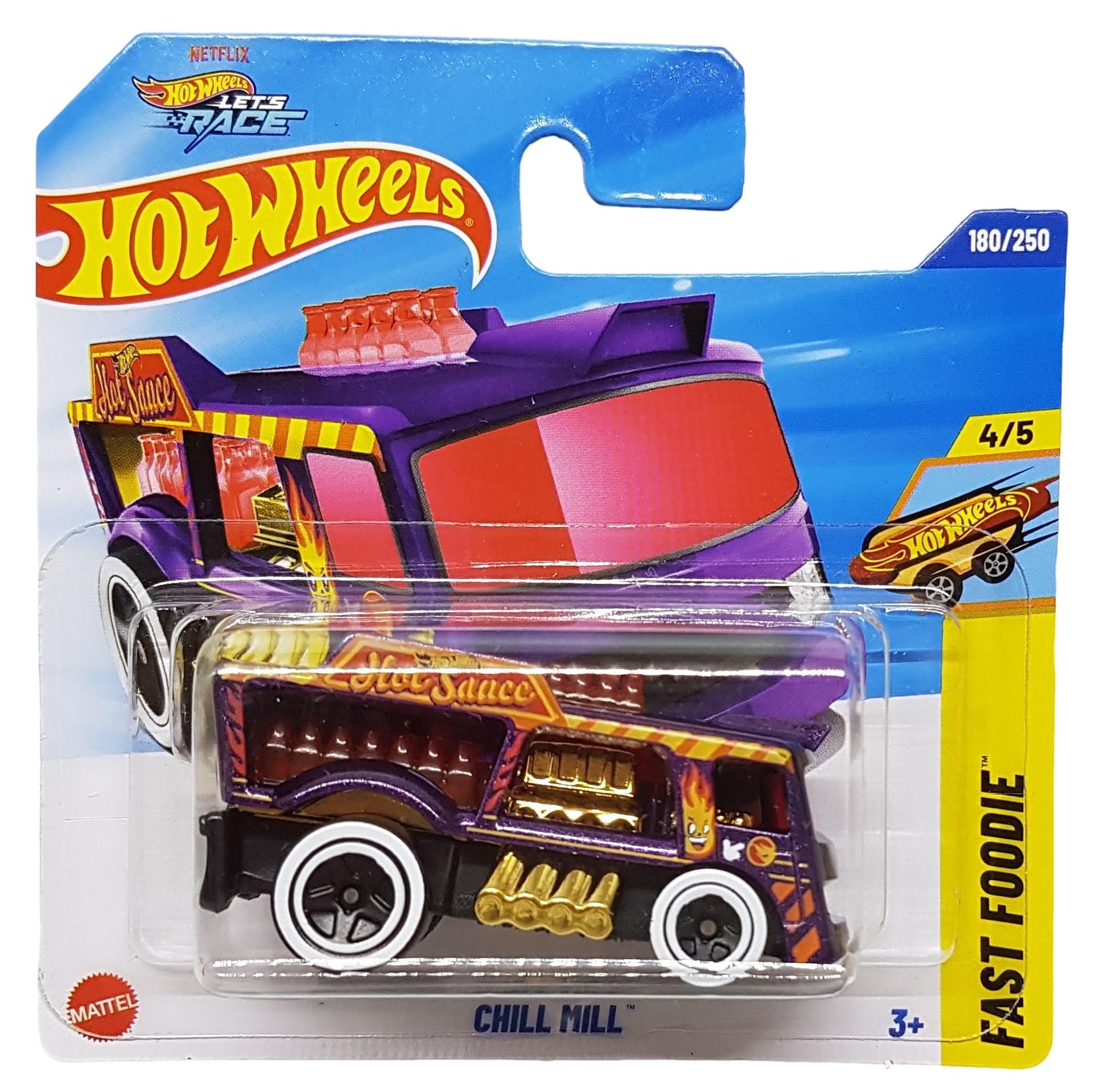Hot Wheels - Chill Mill - Fast Foodie 4/5 - JBC28 - Short Card - TH Treasure Hunt - Netflix Let's Race - Mattel 2025-1:64