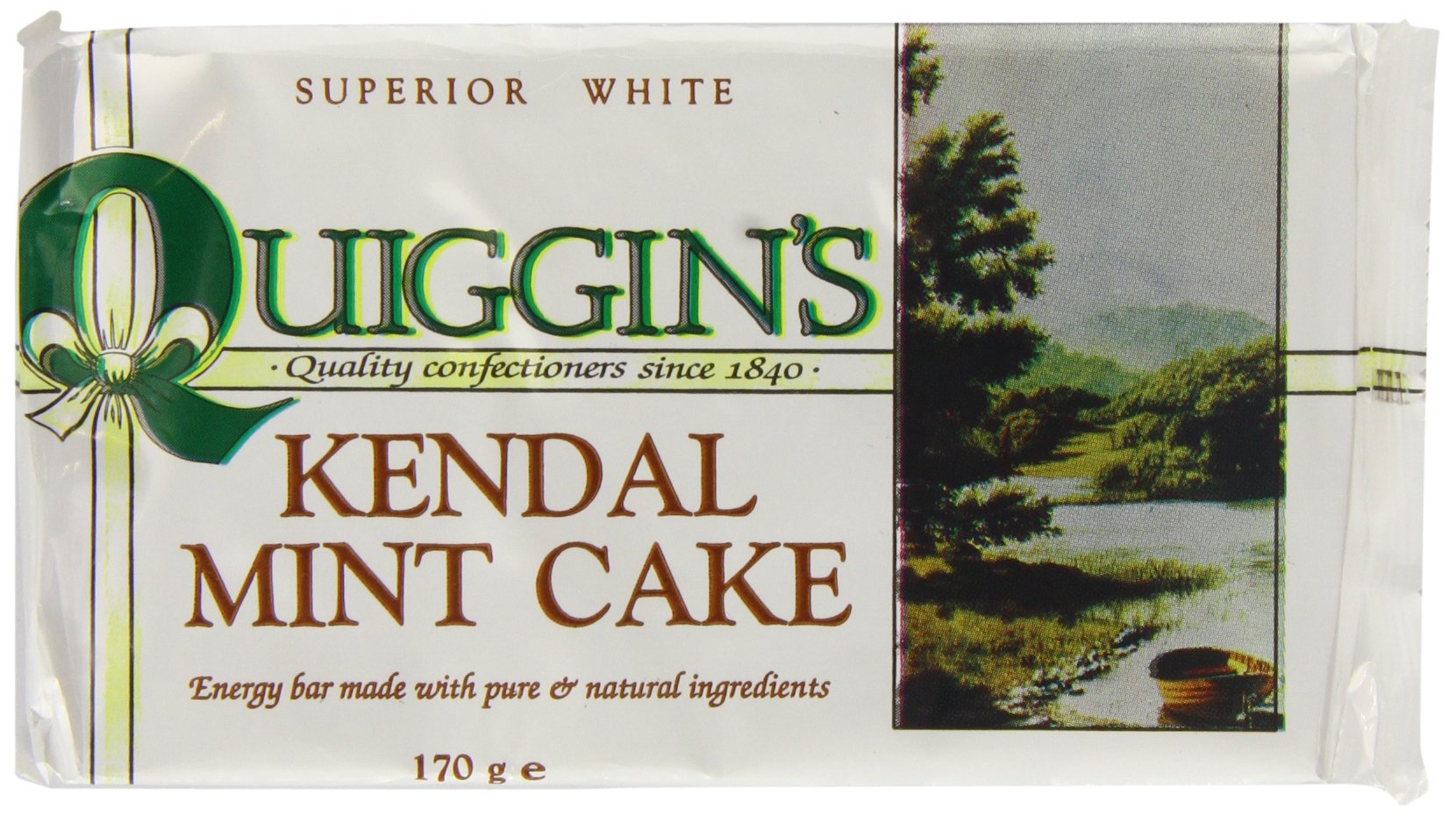 Quiggin's Kendal White Mint Cake 170 g (Pack of 12)